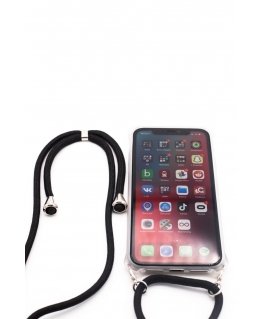 Evelatus Samsung A10s Case with rope Black Transparent