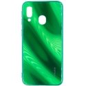 Evelatus Samsung Galaxy A40 Water Ripple Full Color Electroplating Tempered Glass Case Green Evelatus Samsung Galaxy A40 Water Ripple Full Color Electroplating Tempered Glass Case Green
