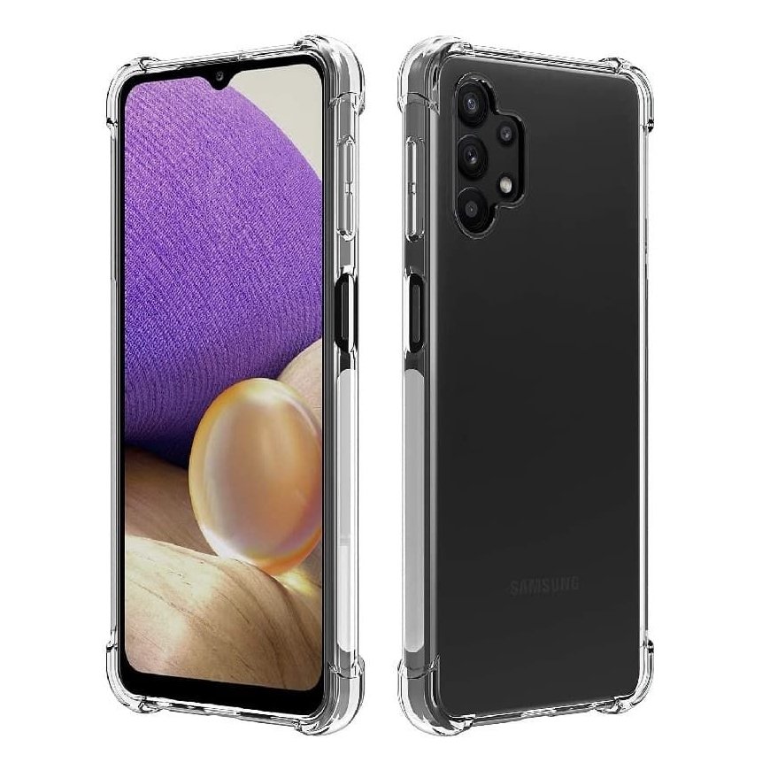 Evelatus Samsung Galaxy A32 Military Shockproof Silicone Case TPU Transparent