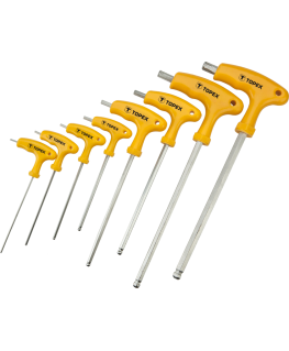 Topex hex key set, type T, 2-10mm, with ball, 8 pcs. (35D967)