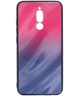 Evelatus Xiaomi Redmi 8 Water Ripple Gradient Color Anti-Explosion Tempered Glass Case Gradient Pink-Purple