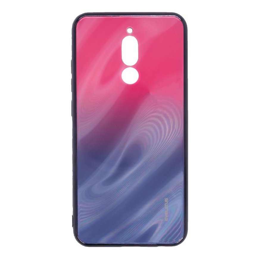 Evelatus Xiaomi Redmi 8 Water Ripple Gradient Color Anti-Explosion Tempered Glass Case Gradient Pink-Purple