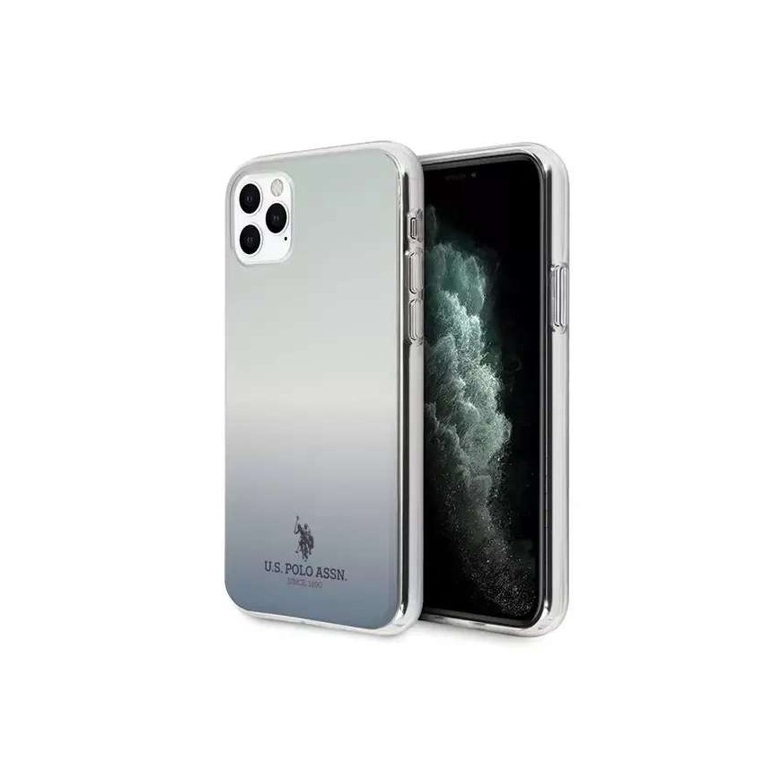Dėklas US Polo Assn US Polo USHCN58TRDGLB iPhone 11 Pro mėlynas/mėlyna gradiento raštų kolekcija