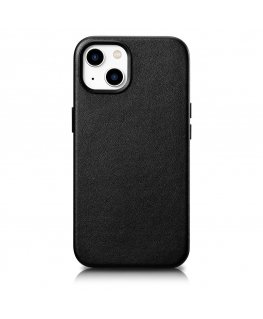 Dėklas Icarer icer dėklo odiniai dangteliai, skirti „iPhone 14 Plus“ originaliam odiniam dėklui juoda spalva (suderinama su „Mag