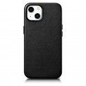 Case Icarer Icer Case Leather Covers for iPhone 14 Plus Original Leather Case Black (MagSafe Compatible)