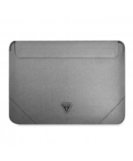 Case Guess Sleeve GUCS16PSATLG 16" Silver / Silver Saffiano Triangle Logo