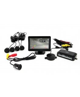 Amio Rinkinys czujników parkowania tft01 4,3" su kamera hd-308-led 4 sensory juoda