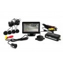Amio Rinkinys czujników parkowania tft01 4,3" su kamera hd-308-led 4 sensory juoda