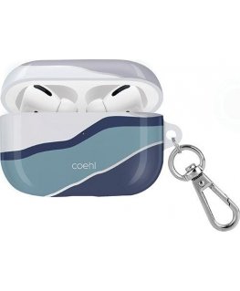 Uniq Coehl Ciel apsauginis dėklas, skirtas AirPods Pro, baltas / mėlynas