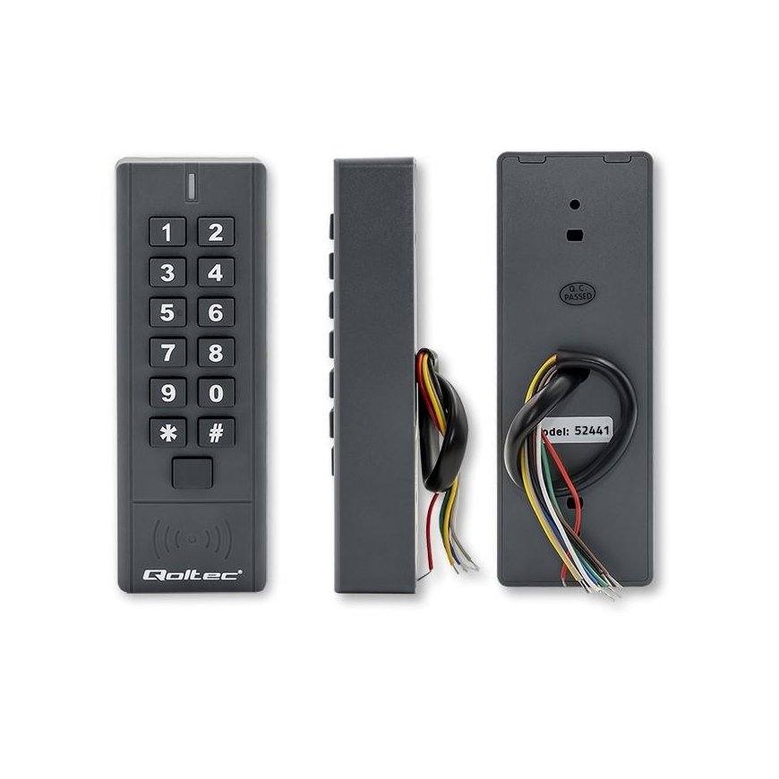 QOLTEC 52441 Code lock HYPERION with RFID reader Code Card key fob IP68 EM – 2