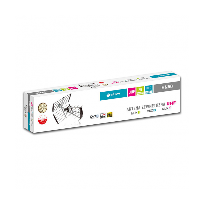 Inne RTV DPM antena DVB-T UHF antena, kryptiniai 29 elementai 16dB, balun, LTE filtras HN60 – 4