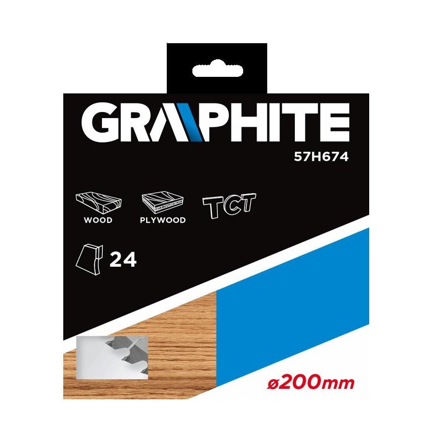Graphite Grafitinis pjūklo diskas, platus 200x30 mm, 24 dantys 57H674 – 4