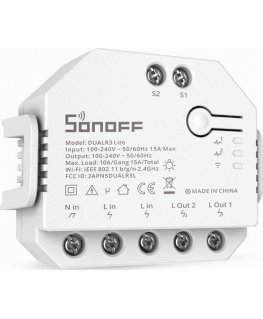 SONOFF DUALR3 Lite 2 kanalų Wifi relė su variklio valdymu