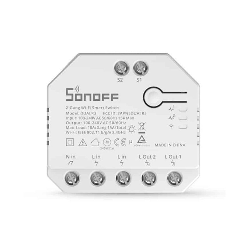 SONOFF DUALR3 Lite 2-channel Wifi relay with motor control – 2