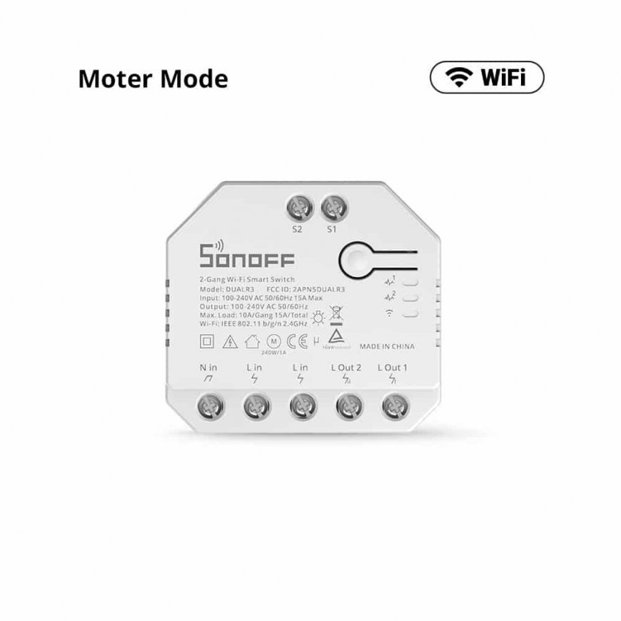SONOFF DUALR3 Lite 2 kanalų Wifi relė su variklio valdymu – 4