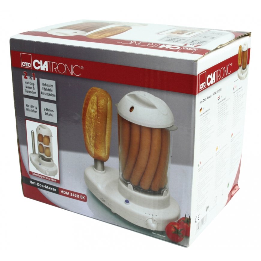 Clatronic HDM 3420 EK Hot dogi aurutaja 350 W Valge – 3