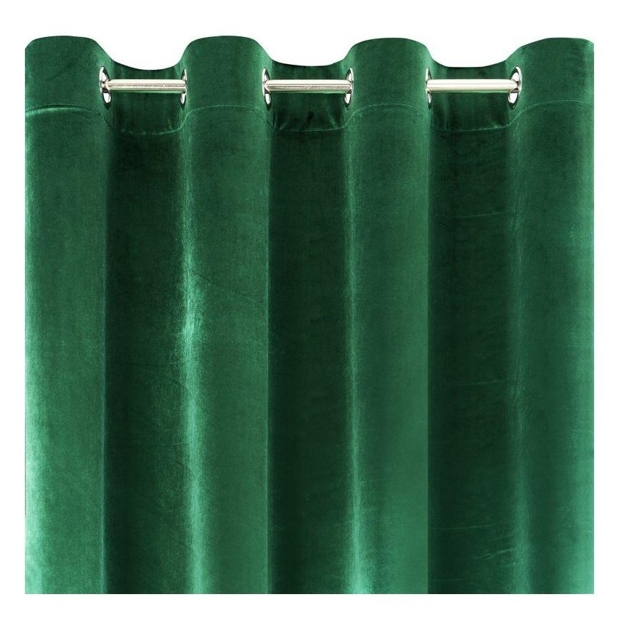 Minkšto ir blizgaus aksomo naktinė užuolaida Eurofirany SAMANTA 140X250 cm, kilpos/žiedai, spalva: žalia – 4