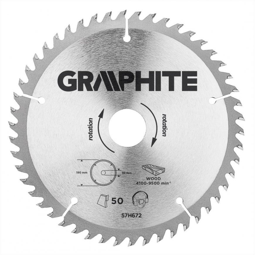 Graphite Grafitinis diskinis pjūklas 190x30x3,2mm 50z. - 57H672 – 2