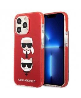 Case Karl Lagerfeld KLHCP13LTPE2TR iPhone 13 Pro / 13 6.1" hardcase red/red Karl&Choupette Head