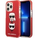 Dėklas Karl Lagerfeld KLHCP13LTPE2TR iPhone 13 Pro / 13 6,1" hardcase raudona/raudonas Karl&Choupette Head Dėklas Karl Lagerfeld KLHCP13LTPE2TR iPhone 13 Pro / 13 6,1" hardcase raudona/raudonas Karl&Choupette Head
