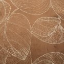 Eurofirany BLINK / 16 Velvet table runner with a pattern of large leaves, 35X180 cm, color: brown Eurofirany BLINK / 16 Velvet table runner with a pattern of large leaves, 35X180 cm, color: brown