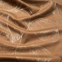 Eurofirany BLINK / 16 Velvet table runner with a pattern of large leaves, 35X180 cm, color: brown Eurofirany BLINK / 16 Velvet table runner with a pattern of large leaves, 35X180 cm, color: brown