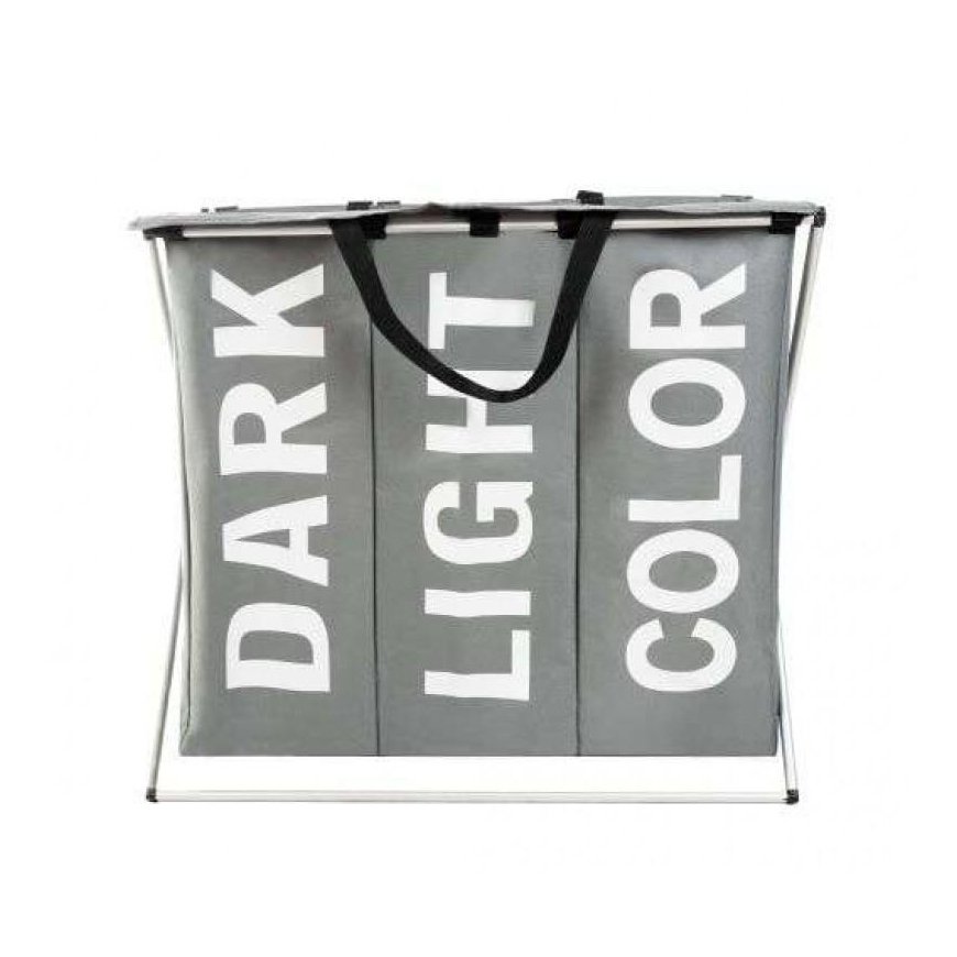Ruhhy Laundry basket - 3 chambers on a folding frame