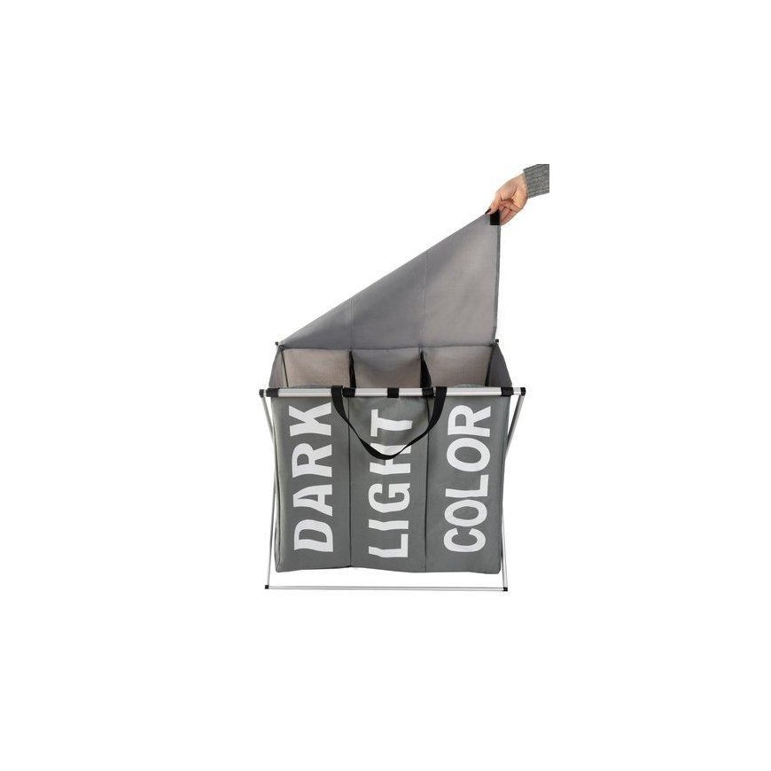 Ruhhy Laundry basket - 3 chambers on a folding frame – 4
