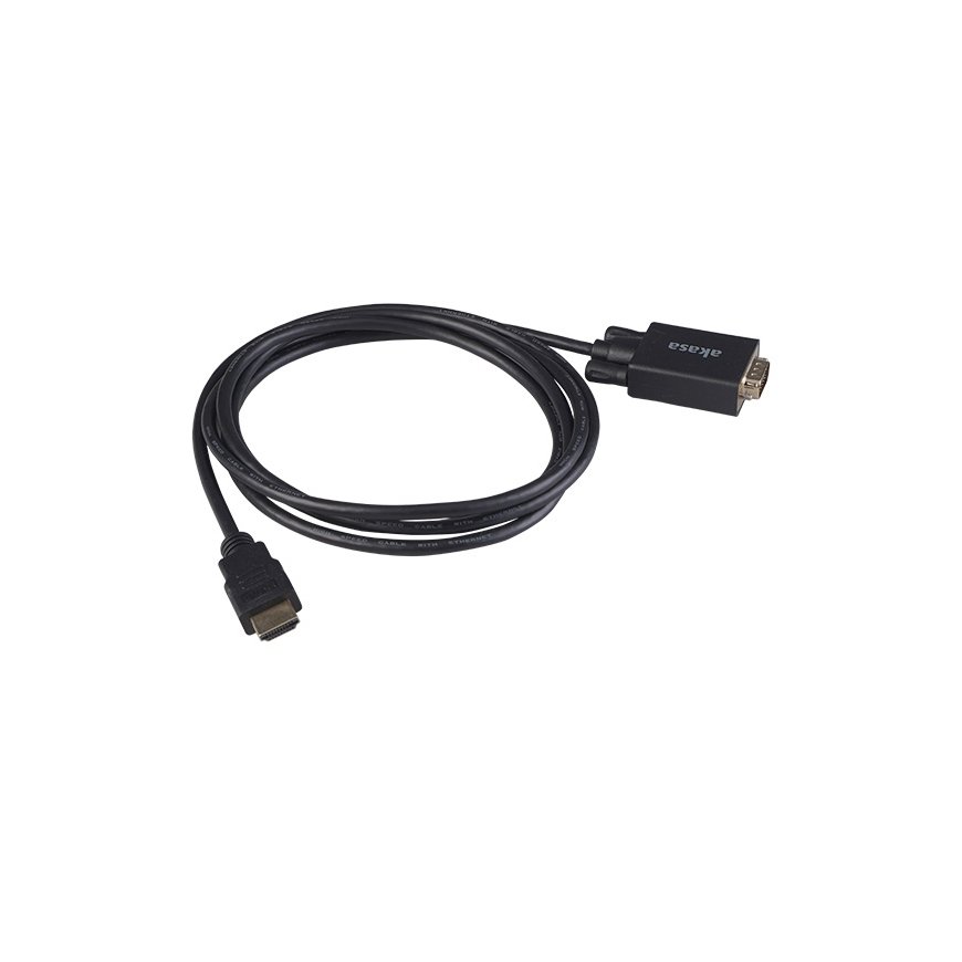 Akasa AK-CBHD26-20BK video kabeļu aksesuārs 2 m HDMI Type A (Standard) VGA (D-Sub) Melns – 3