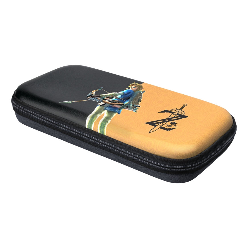 PDP Slim Deluxe: Hyrule Hero Link Hardshell ümbris Nintendo Must, Kuld – 4