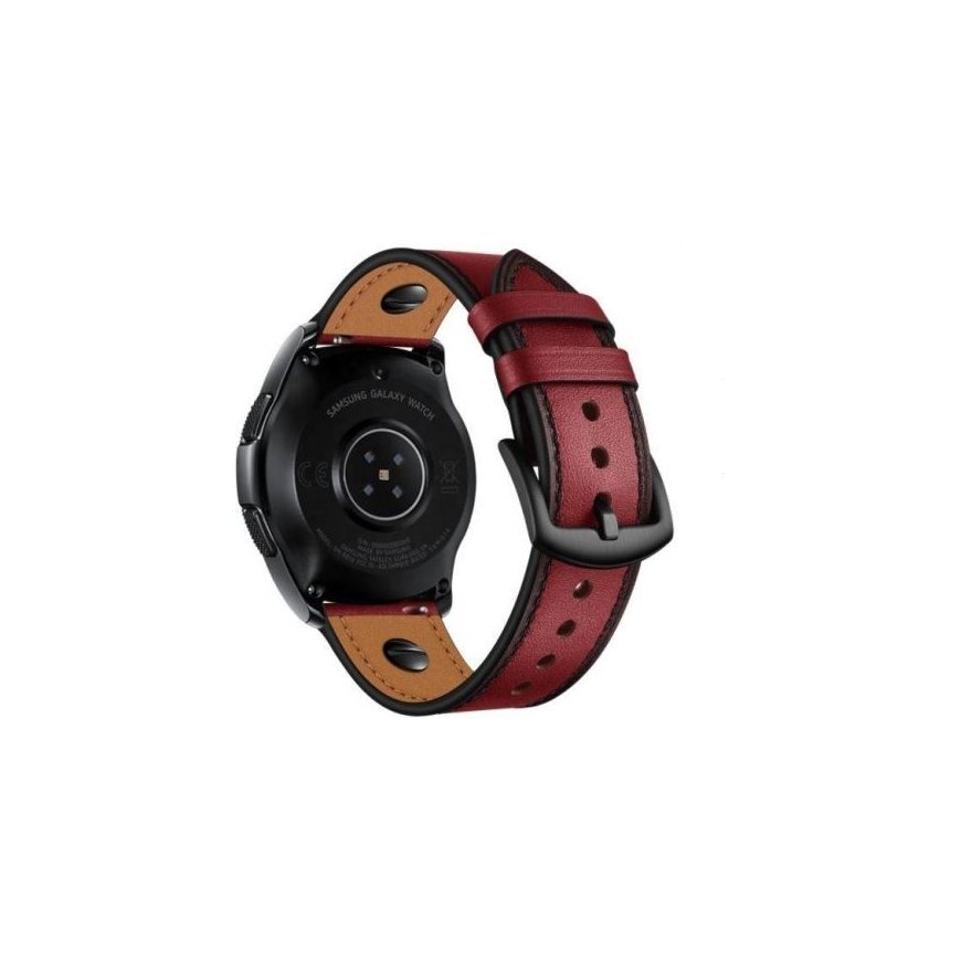 Amazfit BIP/GTS/GTR Smart Watch Leather Strap, Black, 42mm