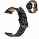 Išmaniojo laikrodžio Amazfit BIP/GTS/GTR odinis dirželis, Juodos spalvos, 42mm Išmaniojo laikrodžio Amazfit BIP/GTS/GTR odinis dirželis, Juodos spalvos, 42mm