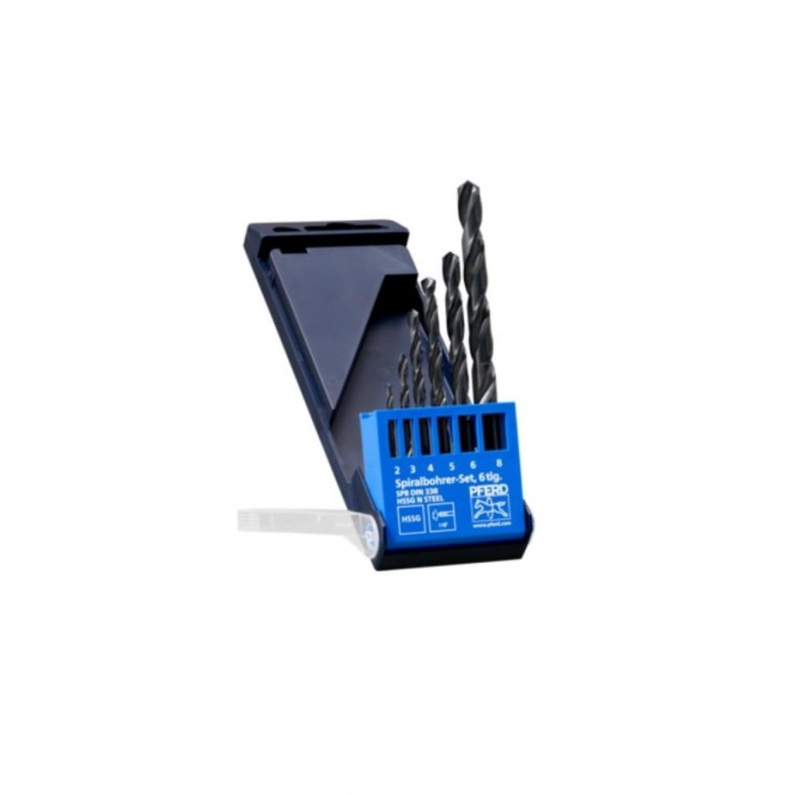 Drilled 10-piece metal drill set for steel PFERD DIN338 HSSG N 1-10 – 2