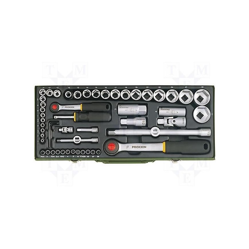 Galvučių rinkinys 1/4"+1/2" 56 dalių PROXXON – 5