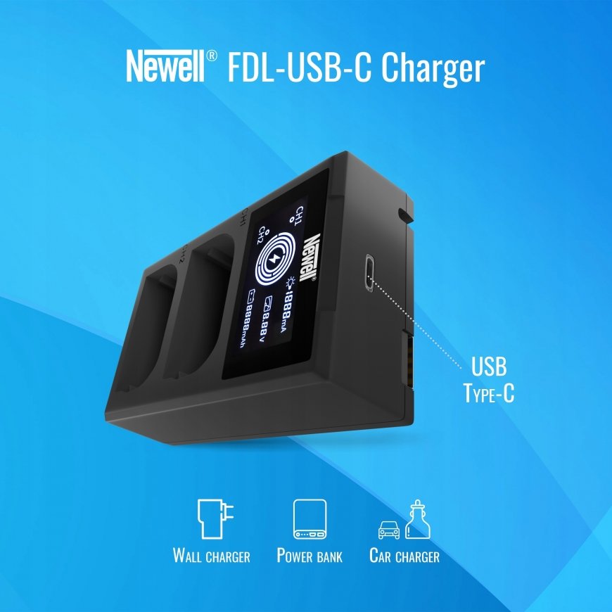 Newell Camera Charger Newell FDL-USB-C Dual Channel Charger for NP-W235 Batteries – 2