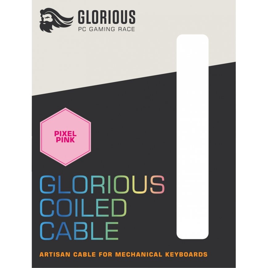 Glorious PC Gaming Race Coiled Розовый 1,37 m USB тип-A, USB Type-C – 4
