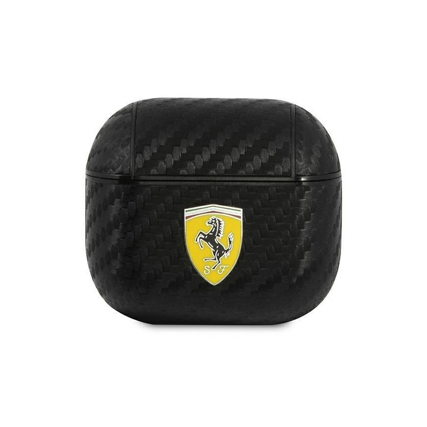Ferrari FESA3CABK AirPods 3 Cover Black/Black Road PU Carbon
