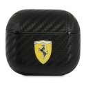 „Ferrari FESA3CABK AirPods 3“ uždengia juodą/juodą kelią PU anglis „Ferrari FESA3CABK AirPods 3“ uždengia juodą/juodą kelią PU anglis