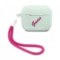 Guess Protective case GUACAPLSVSBF silicone Vintage for AirPods Pro blue pink