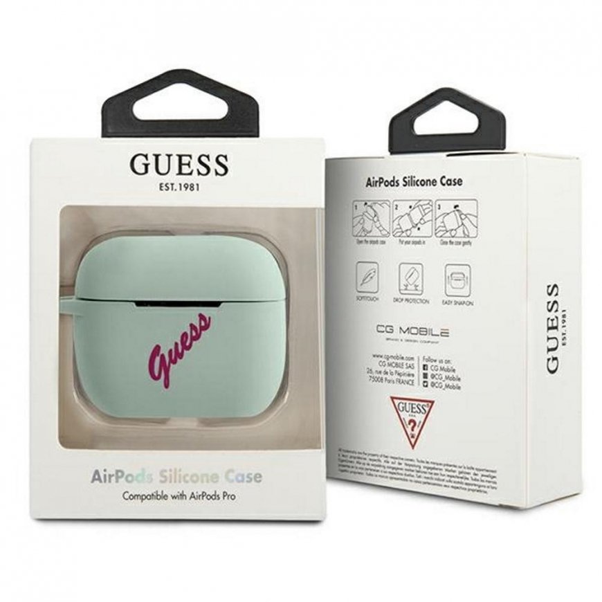 Guess Protective case GUACAPLSVSBF silicone Vintage for AirPods Pro blue pink – 4