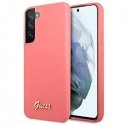 Guess GHUCS22MLSLMGFU S22+ S906 Fuchsia/Fuchsia Hard Case Silicone Pattern Metal Logo