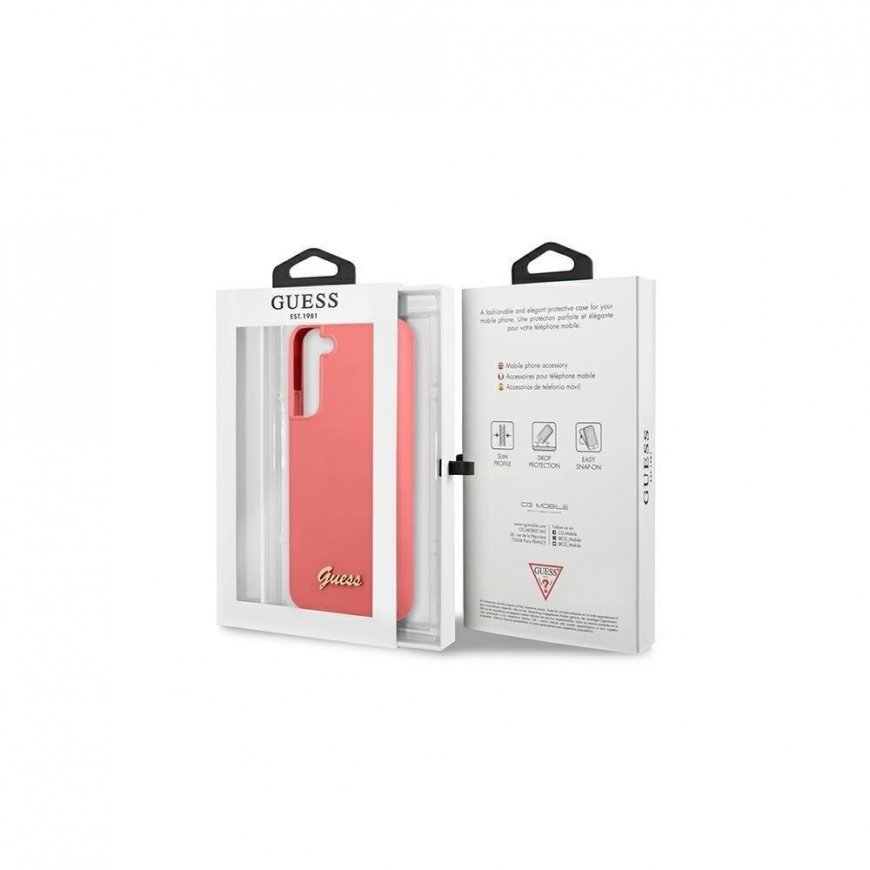 Guess GHUCS22MLSLMGFU S22+ S906 Fuchsia/Fuchsia Hard Case Silicone Pattern Metal Logo – 5