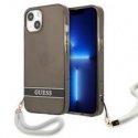 Case Guess GUHCP13SHTSGSK iPhone 13 mini 5.4" black/black hardcase Translucent Stap