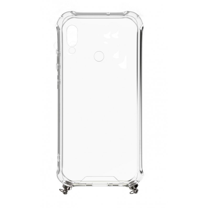Evelatus Xiaomi Redmi 7 Silicone Transparent with Necklace TPU Strap Gold