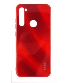 Evelatus Xiaomi Xiaomi Redmi Note 8 / Redmi Note 8 2021 Water Ripple Full Color Electroplating Tempered Glass Case Red