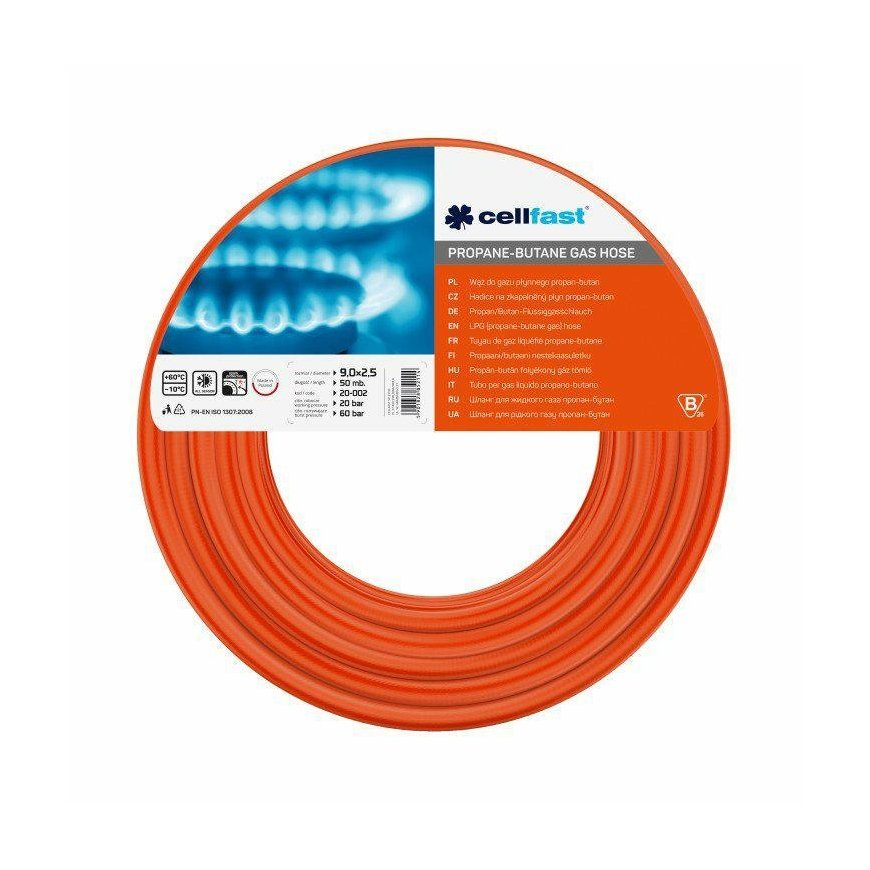 Cellfast C. PROPANE-BUTANE GAS HOSE 9x2.5x25m