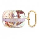 Guess Flower Strap Collection apsauginis dėklas, skirtas AirPods Pro, violetinis Guess Flower Strap Collection apsauginis dėklas, skirtas AirPods Pro, violetinis