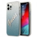 Guess GUHCP12MPCUGLSBL iPhone 12/12 Pro 6.1 inch Blue/Blue Hard Case Glitter Gradient Script Guess GUHCP12MPCUGLSBL iPhone 12/12 Pro 6.1 inch Blue/Blue Hard Case Glitter Gradient Script