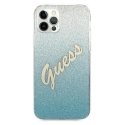Guess GUHCP12MPCUGLSBL iPhone 12/12 Pro 6.1 inch Blue/Blue Hard Case Glitter Gradient Script Guess GUHCP12MPCUGLSBL iPhone 12/12 Pro 6.1 inch Blue/Blue Hard Case Glitter Gradient Script