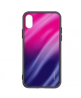 Evelatus Huawei P Smart 2019 Water Ripple Full Color Electroplating Tempered Glass Gradient Pink-Purple
